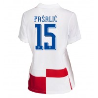 Camiseta Croacia Mario Pasalic #15 Primera Equipación para mujer Eurocopa 2024 manga corta